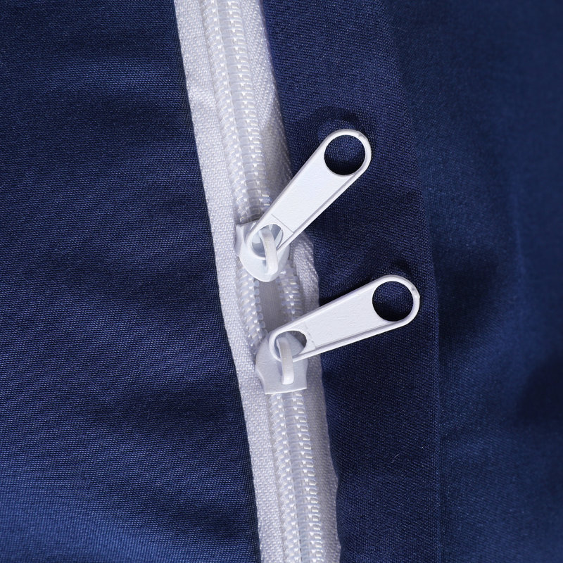 Ensemble de housse de couette , Bleu marine, Housse de couette simple + 1 très grande taie d'o