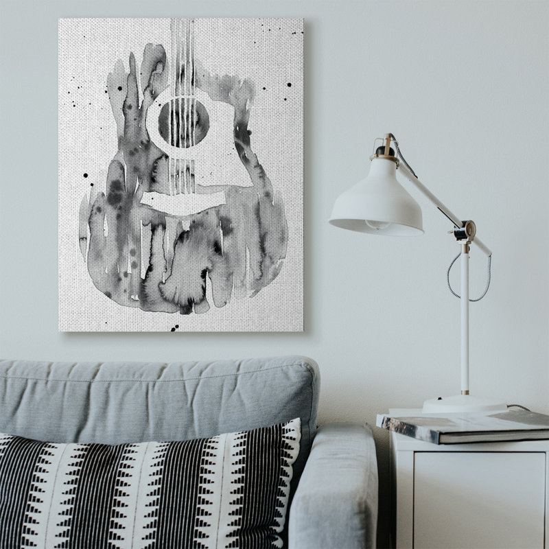 «Abstract Guitar Pattern», reproduction d'art, Toile tendue, H 48 po x l 36 po x P 1,5 po