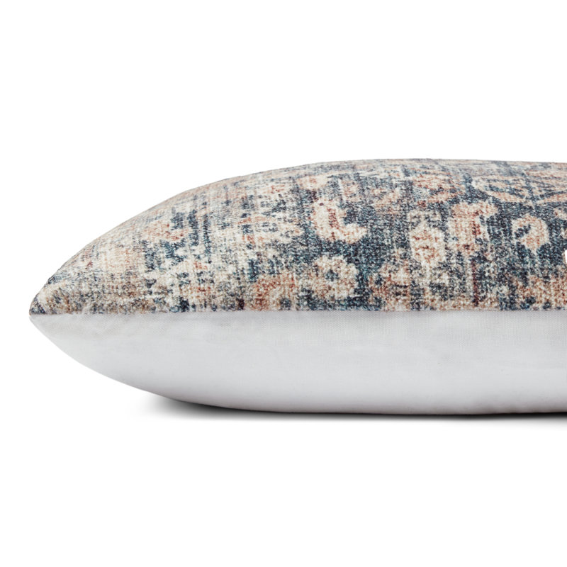 Montara Denim and Natural Lumbar Pillow Set with Polyester Insert