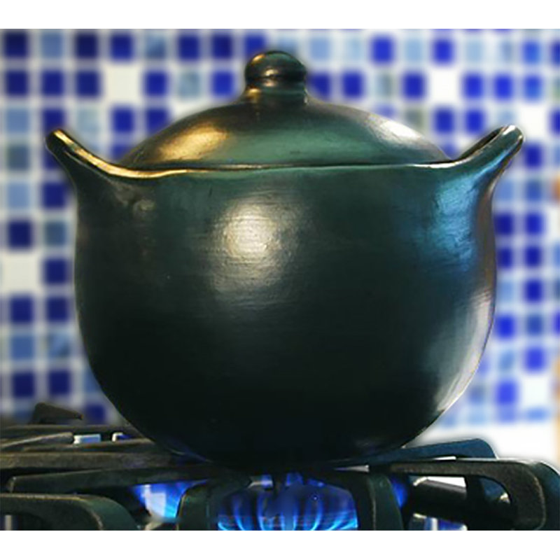 Pot à soupe moyen antique 4 pintes La Chamba, ensemble de 4 PTE, Noir