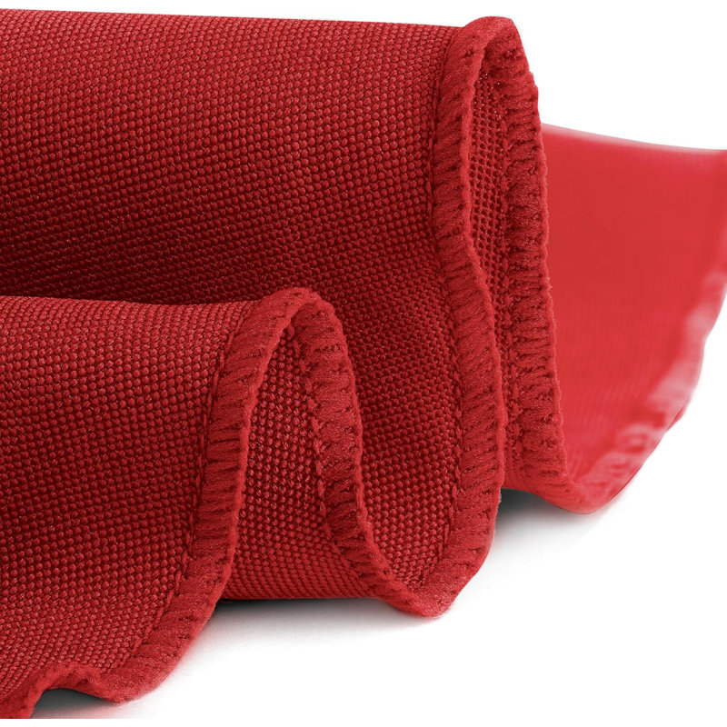 Ambee Round No Pattern Polyester Tablecloth, 108" Round, Red