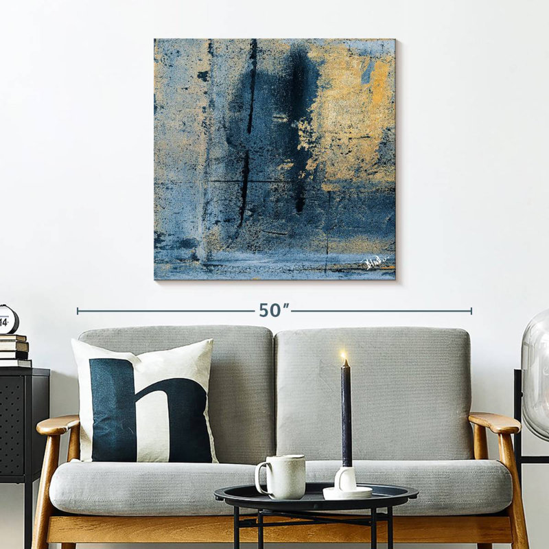 Gold On Blue Square I