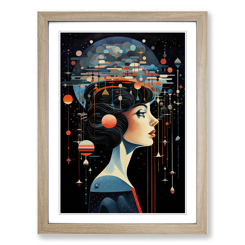 Universe Dadaism Art - Framed Print, Oak Framed, 64cm H x 46cm W
