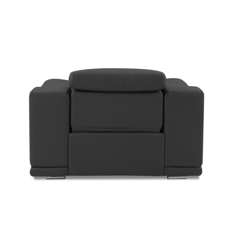 Fauteuil inclinable Mod, Cuir gris foncé