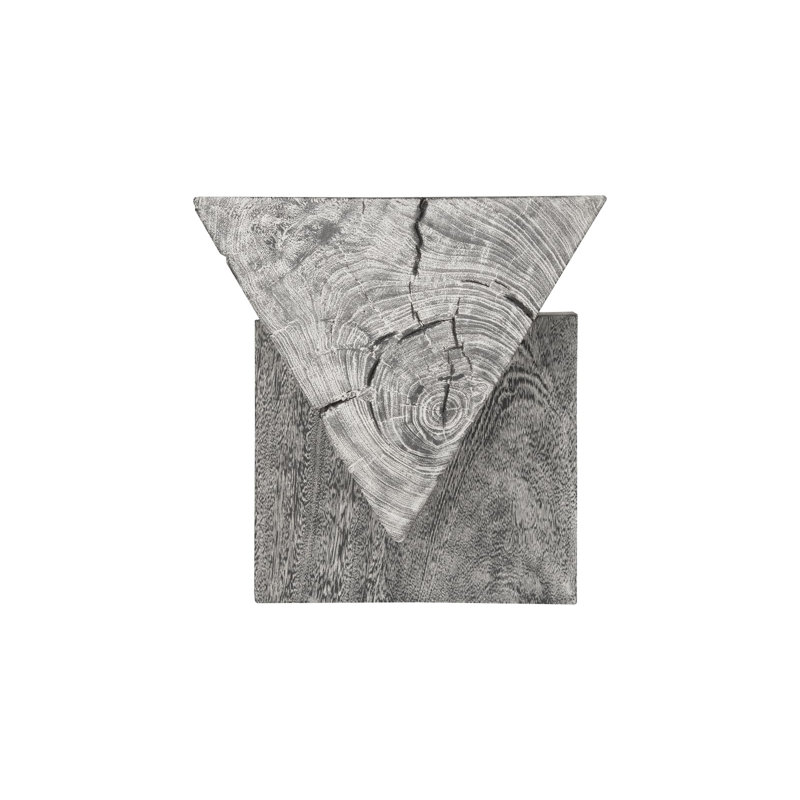 Wood Bench, Gray Stone