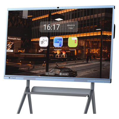 JYXCN Smart Board 65" Pro 4K Touch Interactive Wireless Dual System 8-Mic Array & 20W Speakers for Classroom Office(Include Wall Mount)