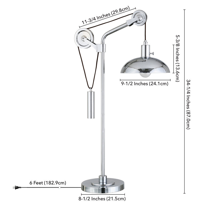 Neo Metal Desk Lamp, Polished Nickel