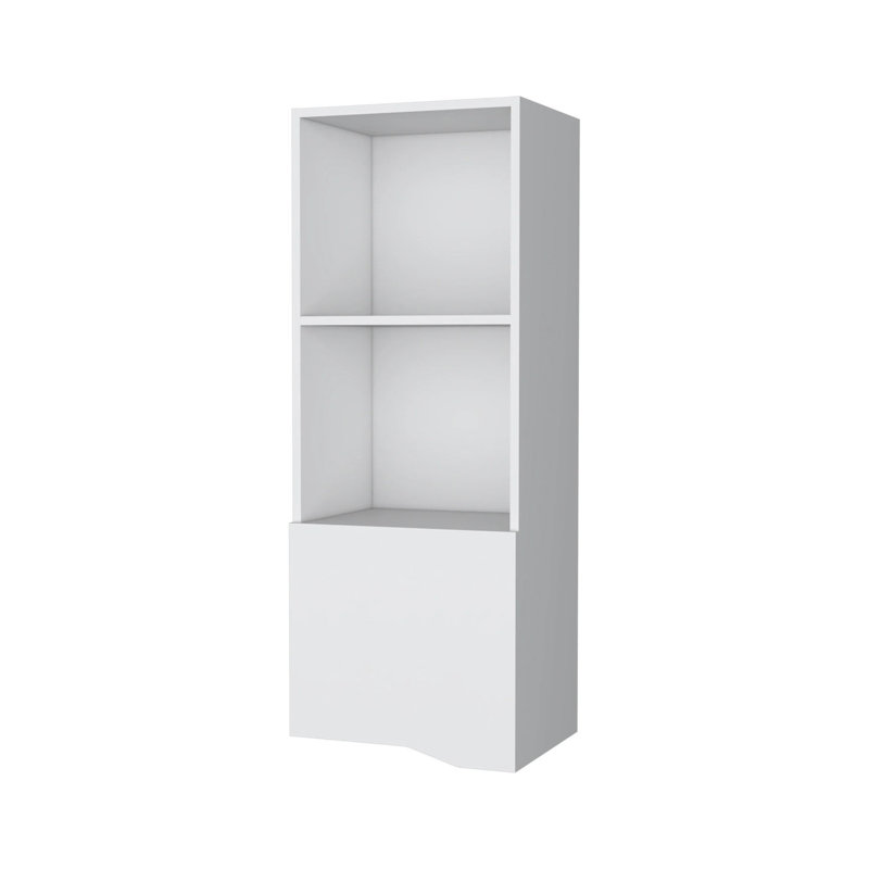 Wall Cabinet With One Door, Storage Cabinet, Accent Cabinet With Shelf, White