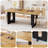 71" Dining Table for 6-8, Modern Rectangular Kitchen Table with Heavy-Duty Dual Pedestal Legs-1636989043-1636989042