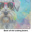 Schnauzer Hippie Dawg Glass Cutting Board Large