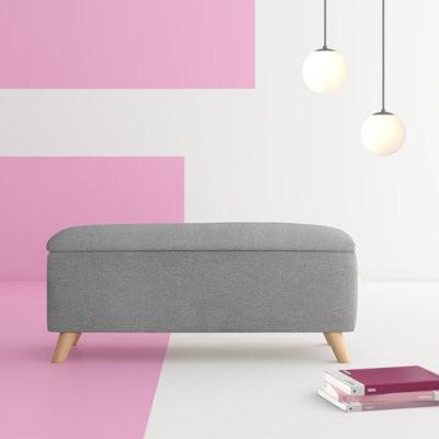 Caver 98cm Wide Rectangle Solid Colour Ottoman with Storage