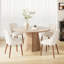 Chaise rembourrée de style Mid-Century avec pieds en bois massif et dossier haut-798791252