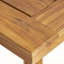 Table de salle à manger d'extérieur en bois d'acacia, finition teck sablé et noir