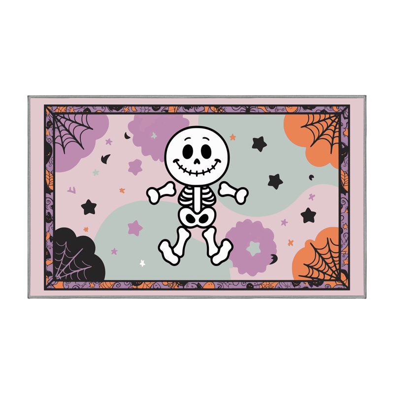 Tapis de vacances d'Halloween The Holiday Aisle®, Rectangulaire 7 pi x 10 pi