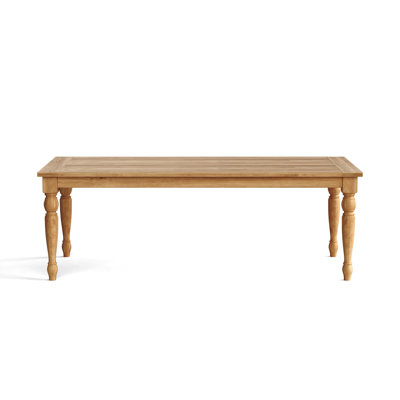 Beardall Rectangular Teak Outdoor Dining Table , 86.5'' in. W 39.25'' in. D