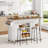 Rolling Kitchen Island with Wheels and Large Countertop, Spicy Rack, Towel Rack and Drawers