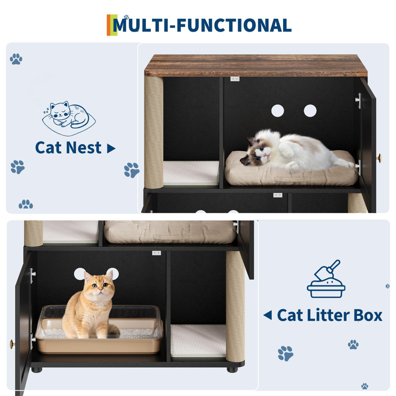 87.9cm H Cat Tree, Black