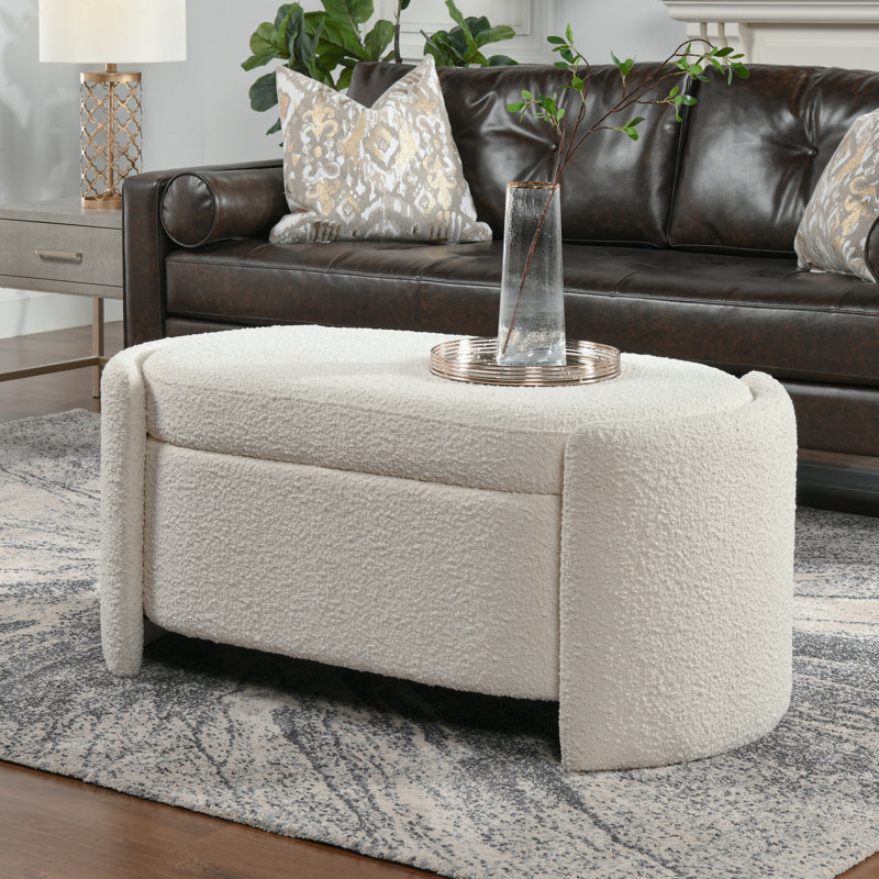 Chule Boucle Upholstered Storage Bench