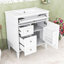 Meuble-lavabo de 30 pouces avec plateau en céramique, porte à fermeture douce et 3 tiroirs-1216914030