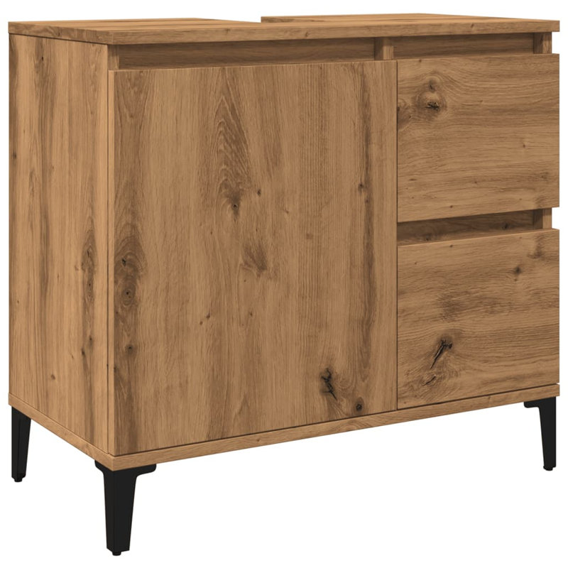 Rudolphus 65cm Single Bathroom Vanity Base Only, Artisan Oak