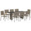8 - Person Patio Dining Set Rectangular Table-1188832802