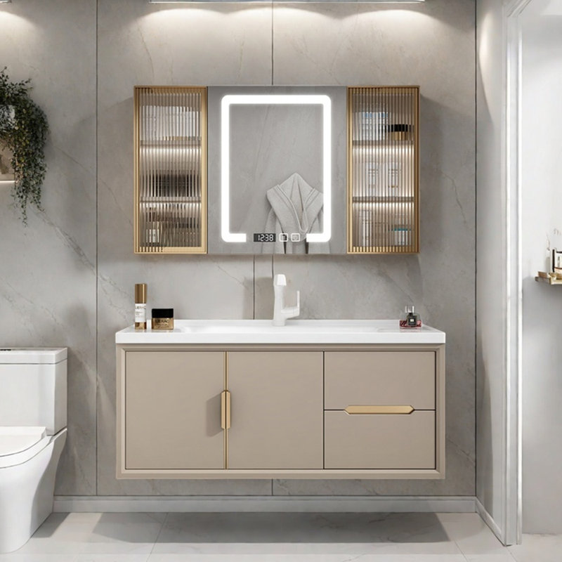Armoire de salle de bain minimaliste et luxueuse