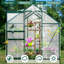 Serre de loisir en polycarbonate à structure en aluminium 6,2 pi x 6,2 pi-114500706-92441692