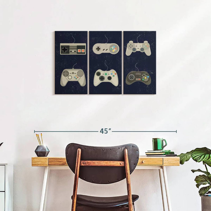 Impression sur toile de contrôleur de jeu vidéo, H 20 po x l 33 po