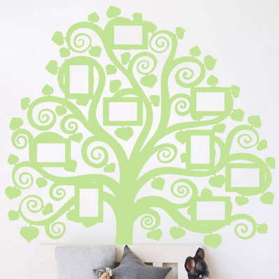 Décalcomanie murale images arbre familial