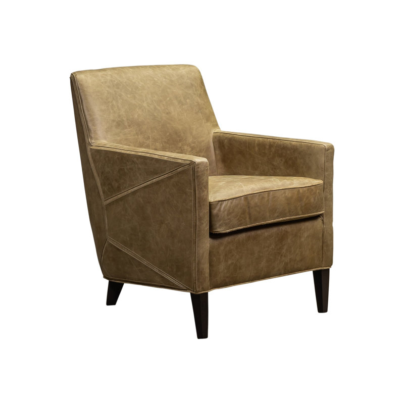 Puzzle Armchair, Fern Genuine Leather
