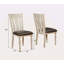 Ensemble de 2 chaises en chêne patiné