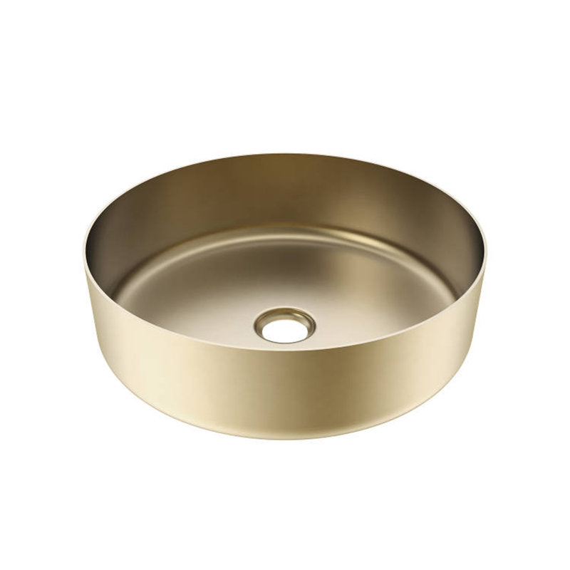 Barclay 15.62'' Stainless Steel Circular Bathroom Sink, Light Gold