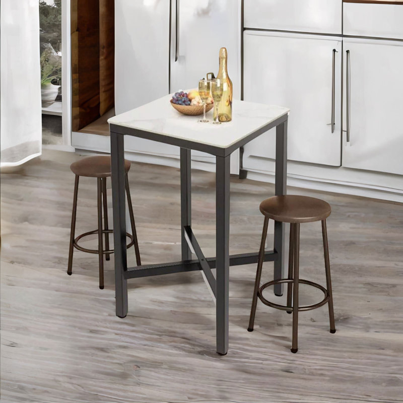 Industrial Tall Square Bar Table