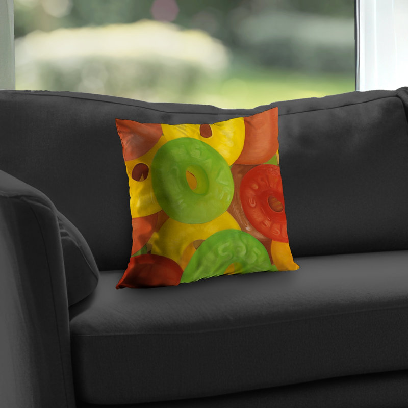 Colorful Jujubes - Hyperrealist Kitchen – Throw Pillow Cover Only, Double-Sided Print, Insert Not Included