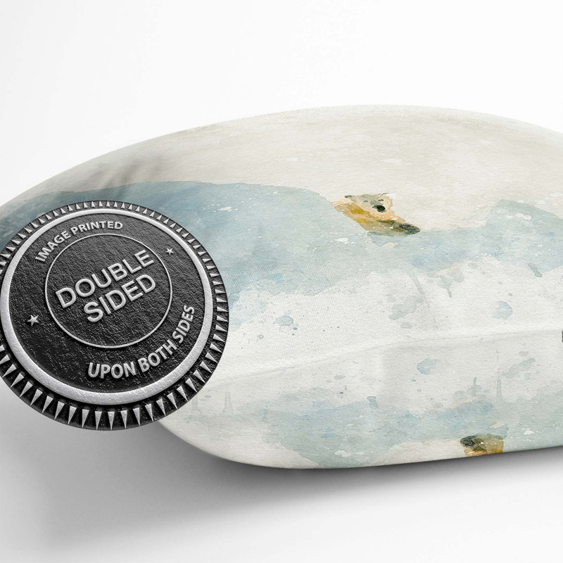 Square Cushion, 55cm H x 55cm W x 20cm D, Blue Sky/Cream