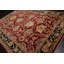 Tapis de zone en laine rouge 8 pi x 11 po à la main one-of-kind noué la peshawar Spreckels