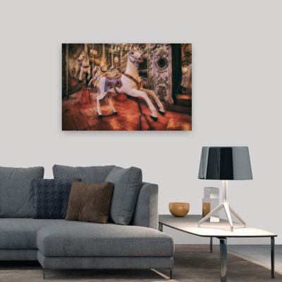 " Vintage Carousel Horses Classic Dreamy Retro Horse Architecture Wall Art Print " by Roswitha Schleicher-Schwarz