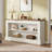     63-inch Farmhouse Console Table With Storage, Long Entryway Table Sofa Table Behind Couch-524768010-524768012