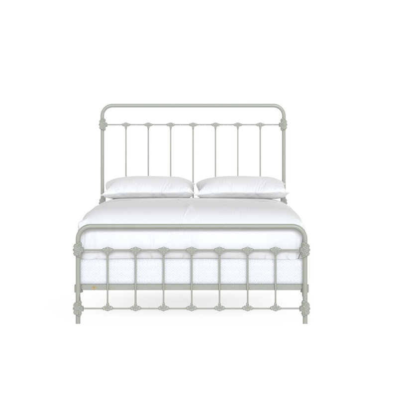 Lit en fer Picket Fence, Grand lit, Vert sauge
