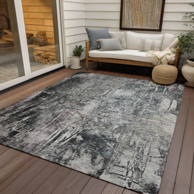 Machine Washable Indoor/Outdoor Derrick ACN2236 Abstract Rug