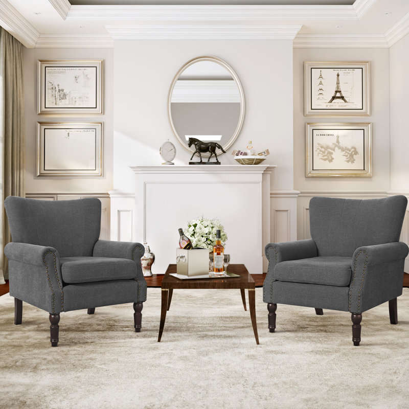 Fauteuil Ameera, Gris anthracite clair