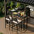 4 - 8 Person L-Shaped Metal Bar Table-206898475