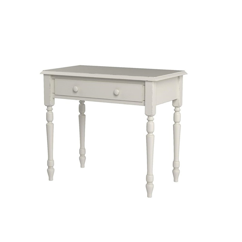 Bureau d'écriture 34 "en bois massif blanc cassé