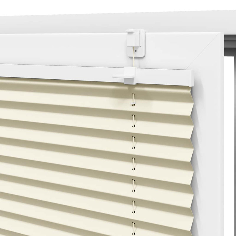 Room Darkening Pleated shade, Cream, 65cmW x 200cmL