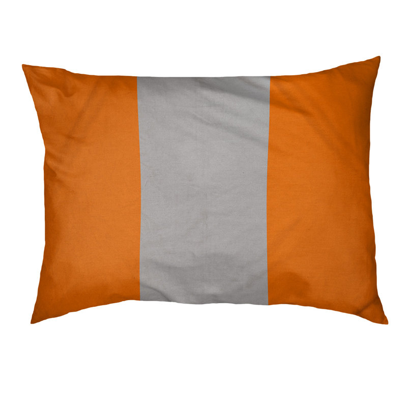 Oreiller Oklahoma, Grand (l 40 po x P 30 po x H 6,5 po), Orange / argent / orange