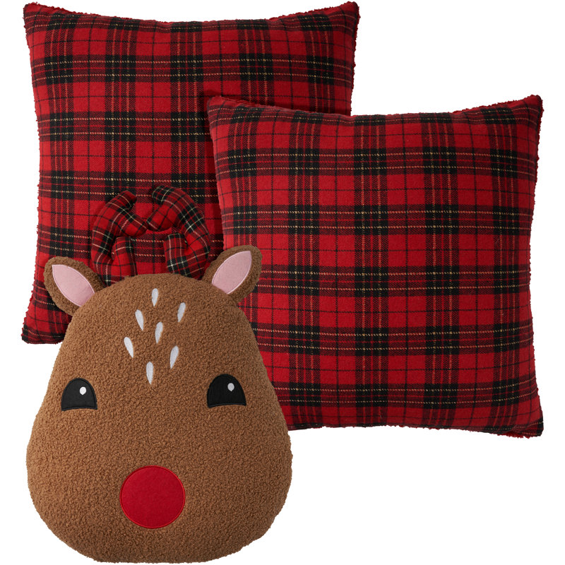 Mina Victory Holiday Pillow Sets 100% Polyester Reversible Throw Pillow set 3/3pcs