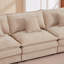 Canapé modulaire en L 3 places avec repose-pieds amovible - café-488465072