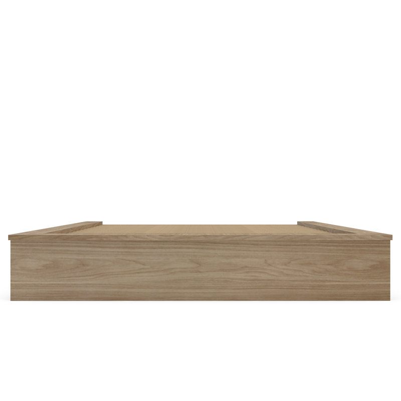 Gracie Oaks Cannella Queen Bed Frame, Light Oak | Wayfair