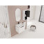 Meuble-lavabo mural 24 po avec lavabo en céramique, armoire latérale et portes à fermeture en douceur