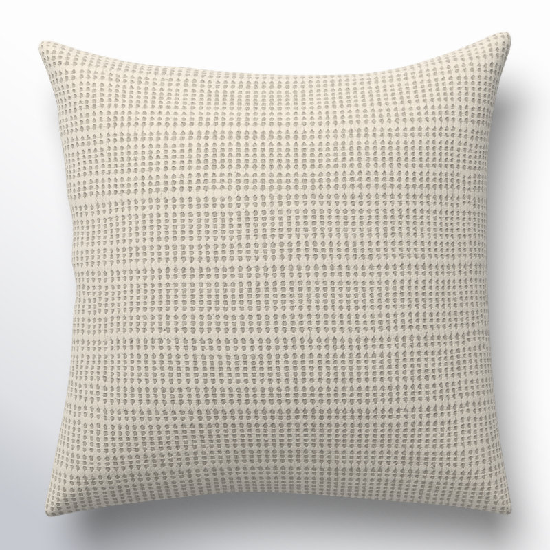 Migina Dots Cotton Reversible Throw Pillow, Gray